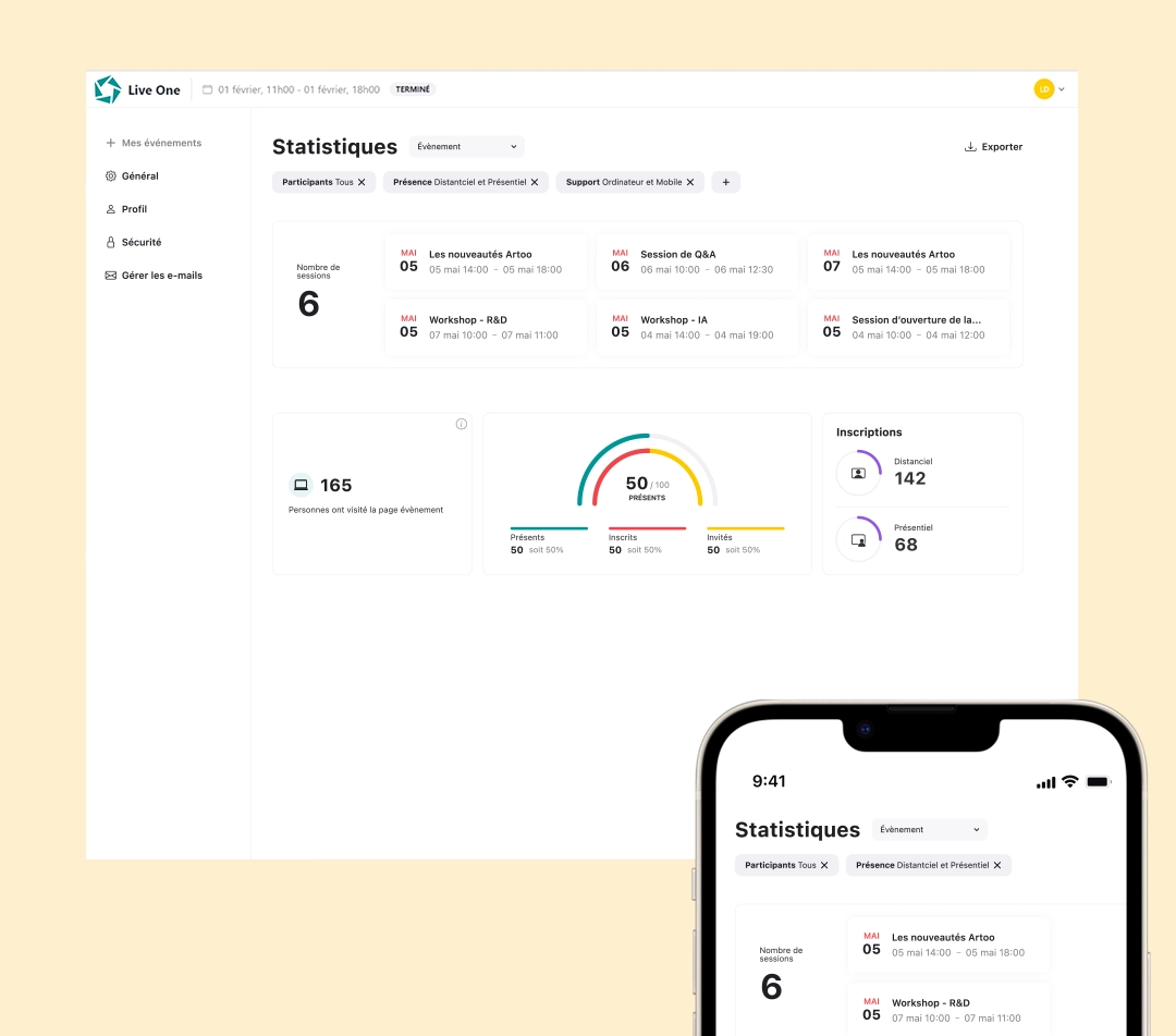 Fonctionnalité : Data Écrans de la fonctionnalité Data de l'App Wisembly