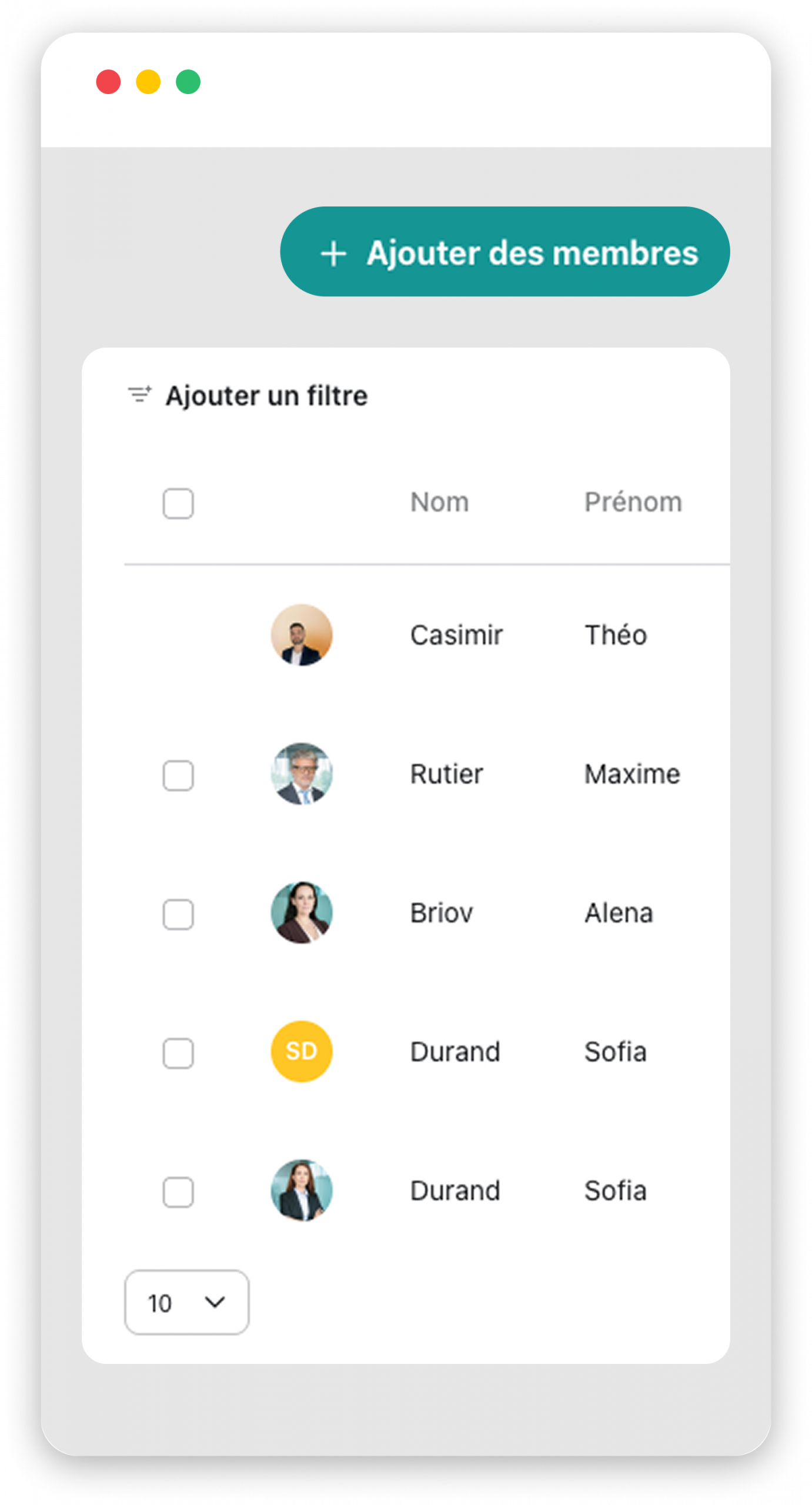 Participants événement