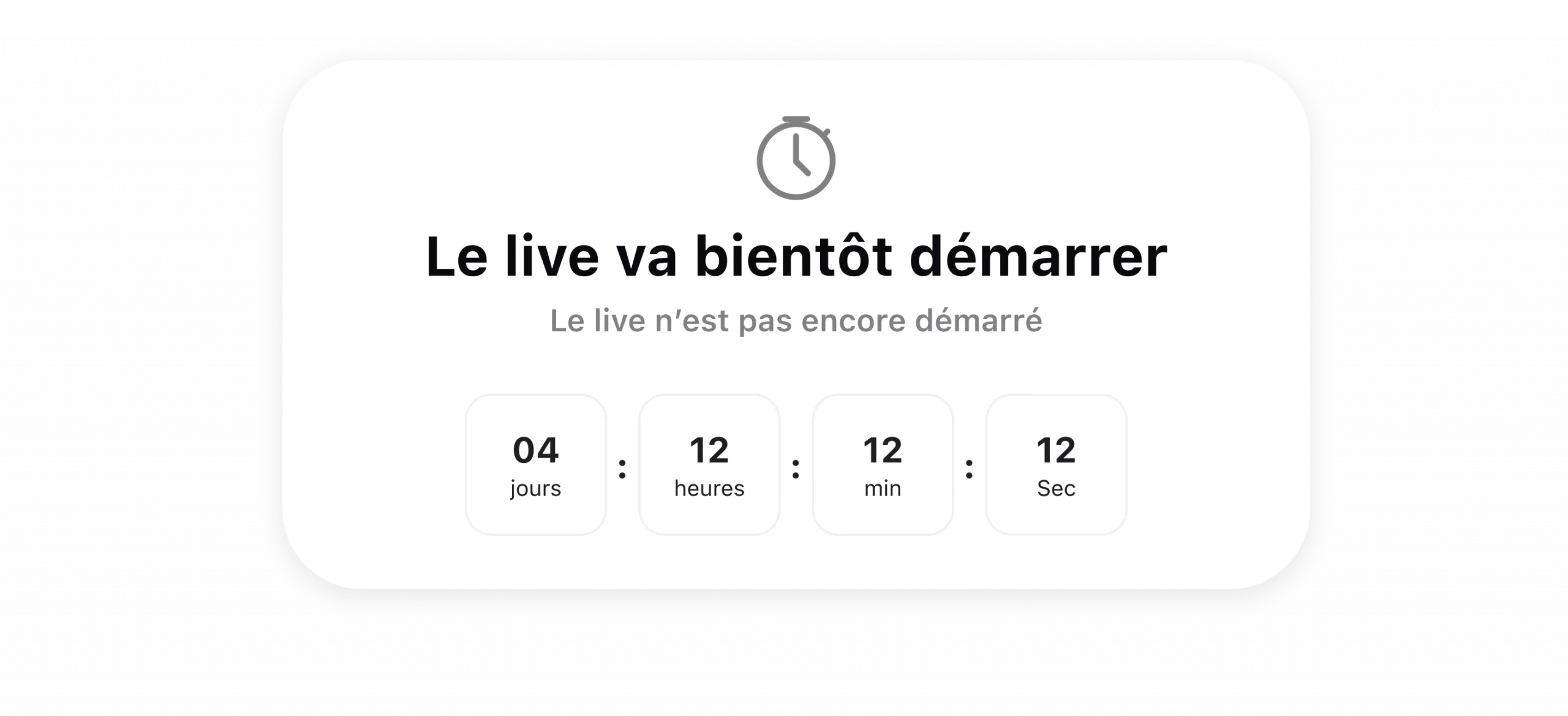 Live en attente